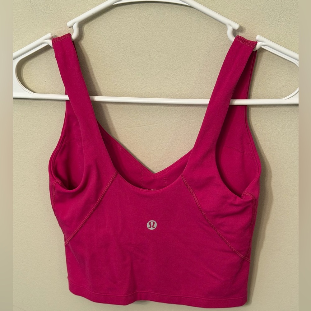 💗 Lululemon Align Tank W/ Removable Pads Size 0 in Magenta Purple - Picture 2 of 3